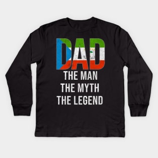 Equatorial Guinean Dad The Man The Myth The Legend - Gift for Equatorial Guinean Dad With Roots From Equatorial Guinean Kids Long Sleeve T-Shirt